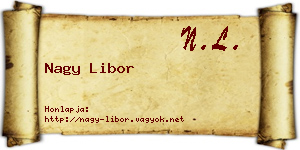 Nagy Libor névjegykártya